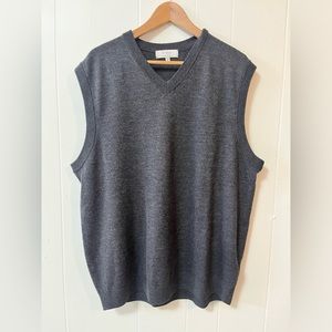 Turnbury Extra Fine Merino Wool Biella Yarn Men's Sweater Vest XL
